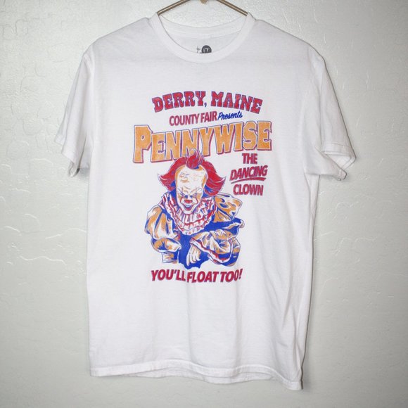 Pennywise Clown IT Graphic T-shirt Size M - Picture 1 of 8